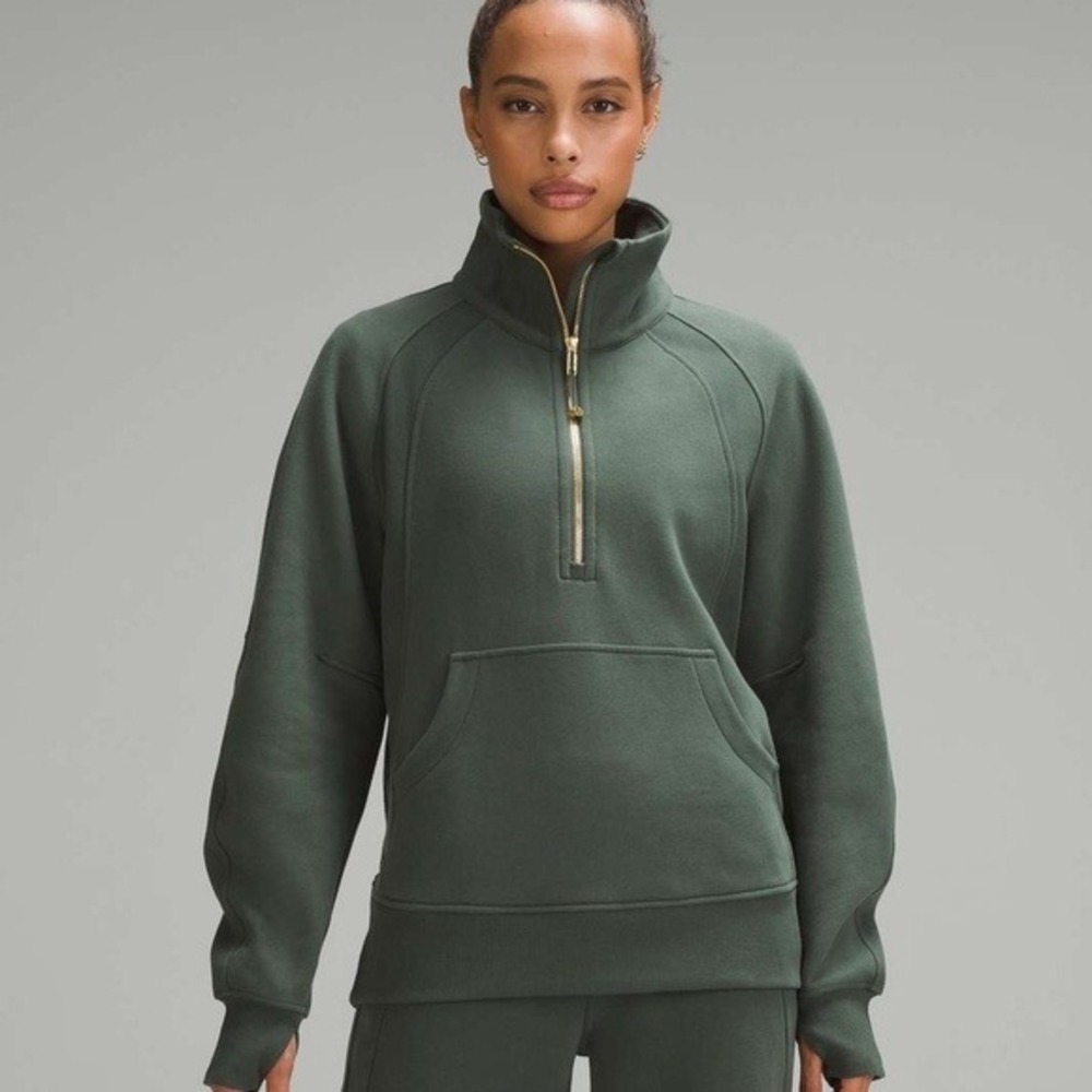024 Lululemon Scuba Oversized Half Zip Funnel Neck Rainforest Green(XL/XXL, EUC)